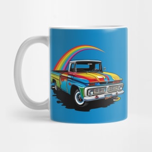 Artistic Antique Colorful Pick-Up Truck Mug